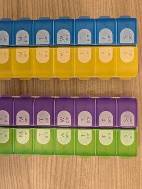 2 X CVS AM/PM Vitamin or Pill Cases